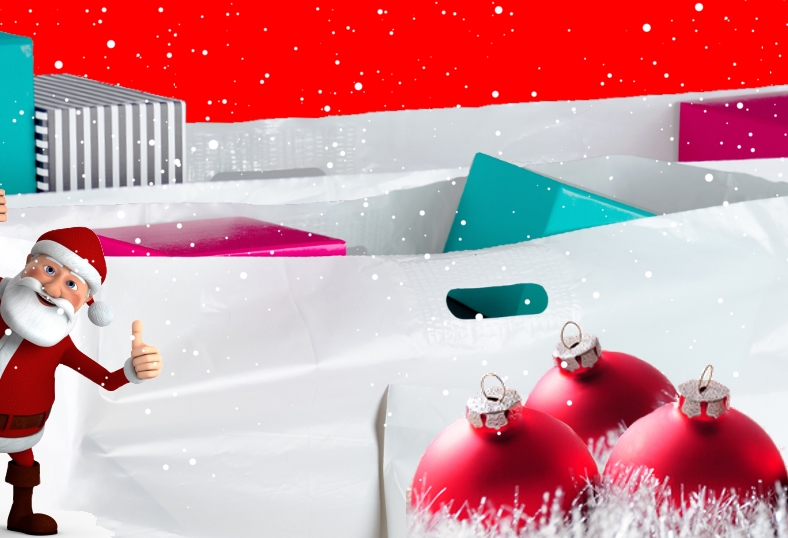Christmas polythene bags
