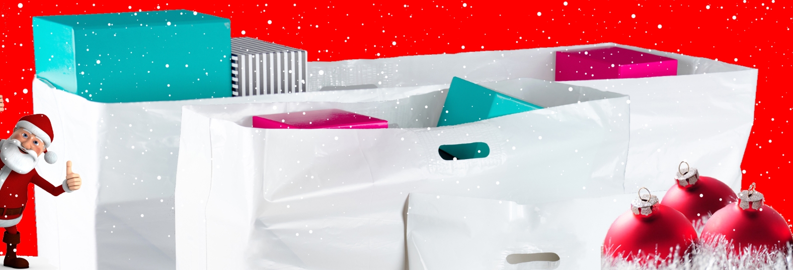 Christmas polythene bags